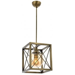 METAL and GLASS ANTIQUE COLOR COATING AND BLACK CHANDELIER 25 CM DIAMETER LOAD: 75 CM